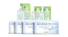 4 Kutu Acuvue Oasys + 1 Adet Bio True 300ml Solüsyon + 2 Adet Bio True 100ml Solüsyon