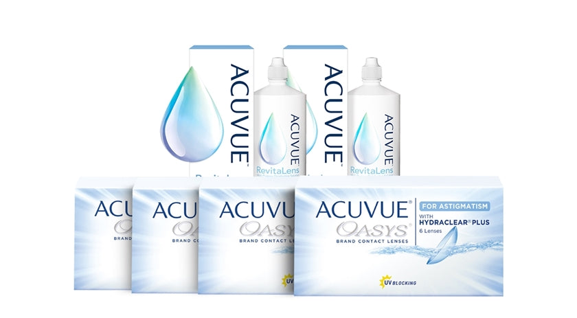 4 Kutu Acuvue Oasys Toric (Astigmatlı lens) + 2 Adet Acuvue RevitaLens Solüsyon 360 ml